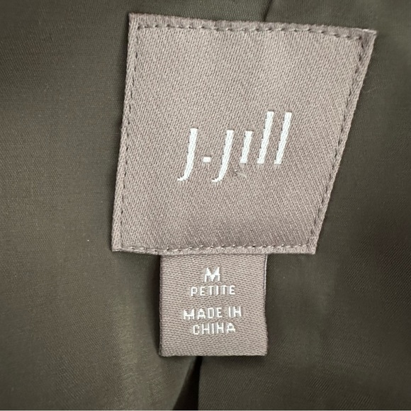 J. Jill Olive Wool Blend Tweed Relaxed Blazer Jacket - Picture 7 of 12